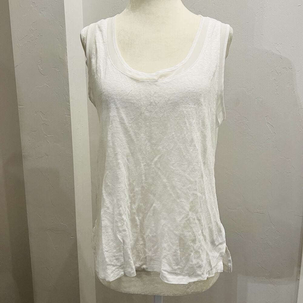 Banana Republic White Tank Top Womens Size Medium